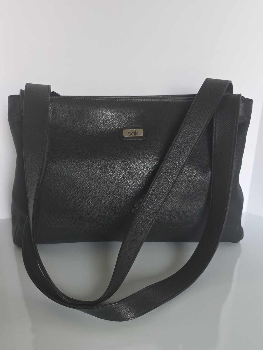The Sak Black Pure Leather Shoulder Bag